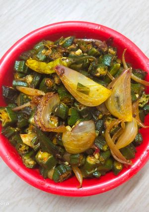 A picture of Bhindi fry.