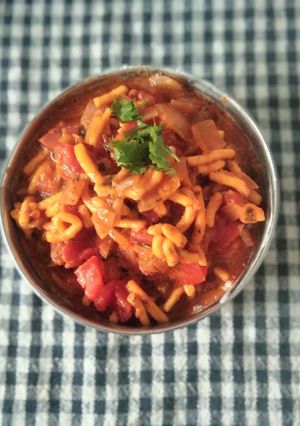 A picture of Dahi Dungdi nu Shaak.
