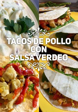 Una foto de Tacos de Pollo con salsa verdeo