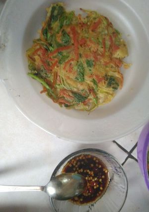 Foto resep Bakwan Korea # pajeon # Korean pancake ala akyu 😁