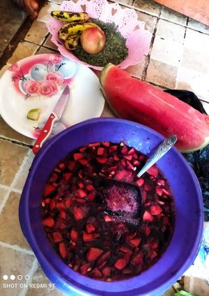 Hadadden zobo mai fruits😋 ainihin hoton girkin