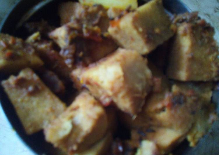 Recipe of Award-winning Arum potato curry(oler daalna)