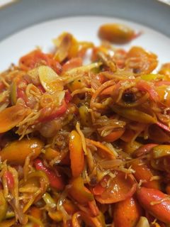 Foto resep Oseng melinjo teri nasi