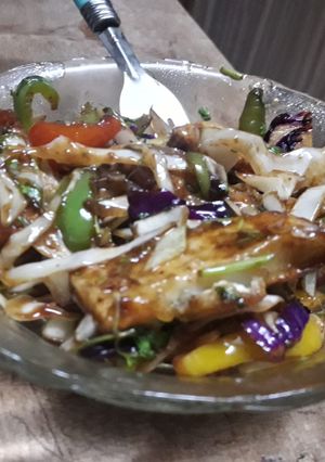 A picture of Mushroom n panner chili 😍😍😍.