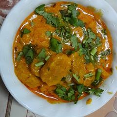 A picture of Gatte ki sabji.