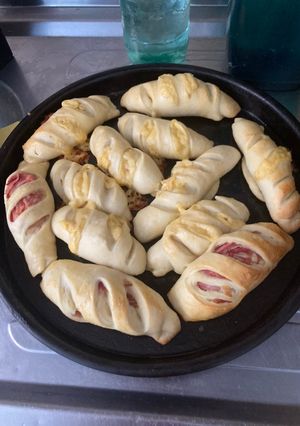 Una foto de Pan casero de queso y jamón