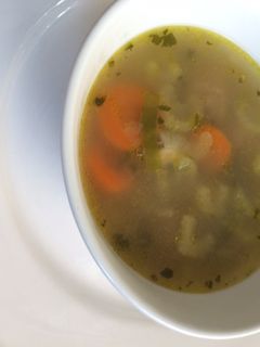 Zöldségleves májgombóccal recept fotója