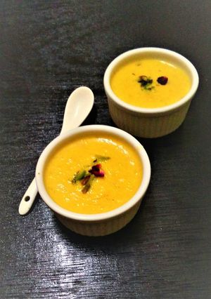 A picture of Mango Phirni.