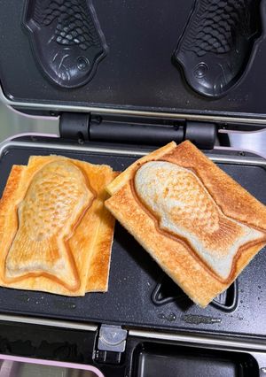 地瓜鯛魚燒（小V鬆餅機） 的食譜成品照片