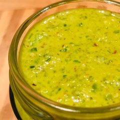 Blended Chimichurri Sauce A picture of Blended Chimichurri Sauce.