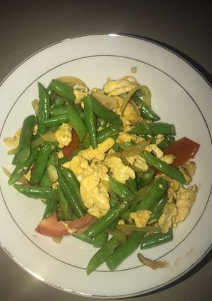 Foto resep Tumis buncis telur acak