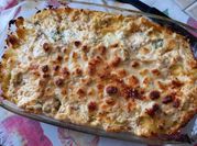 A picture of mozzarella basil pasta