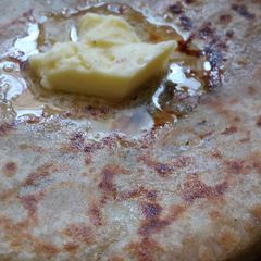 Aloo paratha A picture of Aloo paratha.