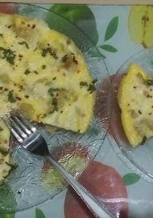 A picture of Potato & cheese omelette😋🍳.