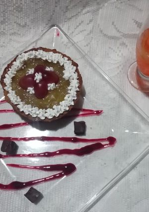 Una foto de Coulis de Jamaica y vino tinto