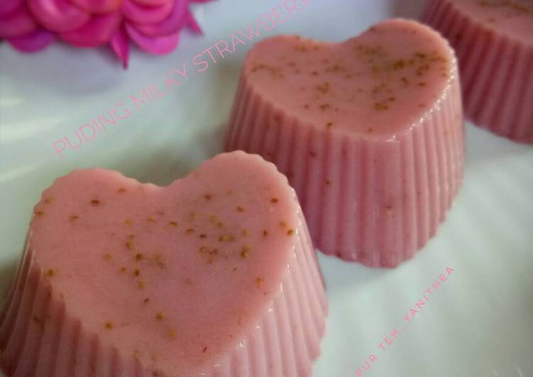 Bumbu Puding Milky Strawbery | Langkah Membuat Puding Milky Strawbery Yang Menggugah Selera