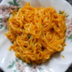 Hot oil Maggi A picture of Hot oil Maggi.