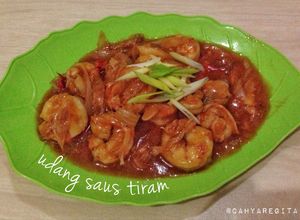 Foto resep Udang saus tiram (pedas)