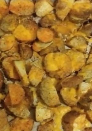 A picture of Baked Cheesy Potato Shapes.
