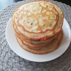 A picture of Funfetti vanilla pancakes.