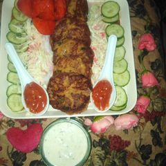 A picture of Beef shami kababs.