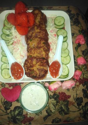 A picture of Beef shami kababs.