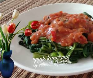 Resep mudah Rujak Kangkung Mantul Banget