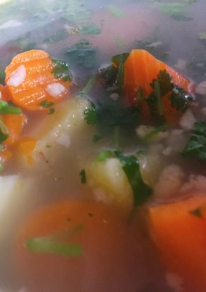 Hình của món Canh khoai tây cà rốt.