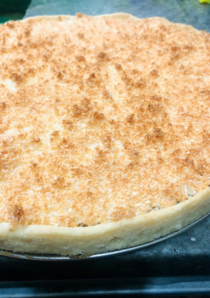 Una foto de Tarta de coco y dulce de leche