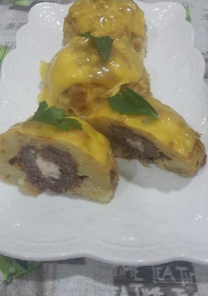 صورة لوصفة غراتان بطاطا محشي
