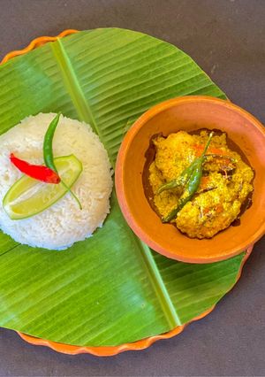 A picture of Shorshe Bhape Chingri - Noboborsho/ Poila Baisakh special.