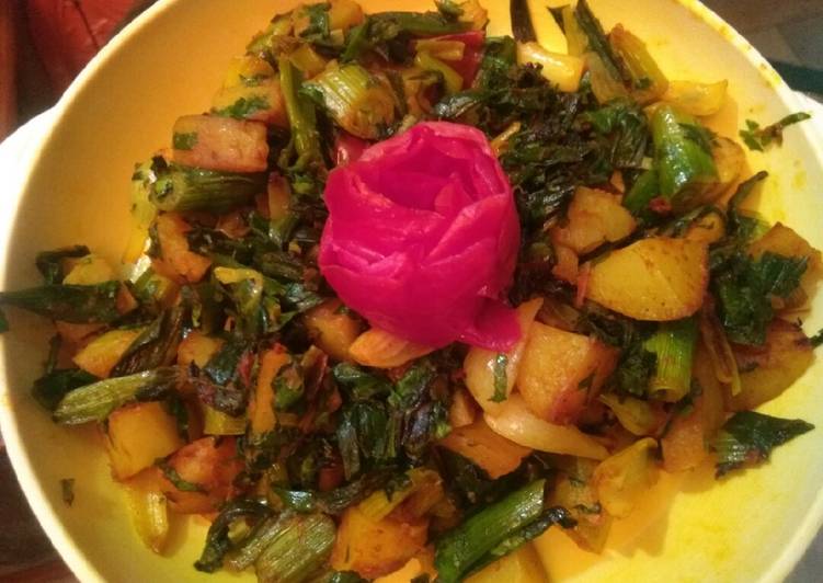 Aloo with Spring Onion