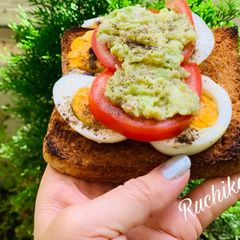 A picture of Egg and Avocado Toast.