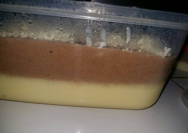 Cara menyiapkan Puding busa cokelat vla  yang Menggugah Selera