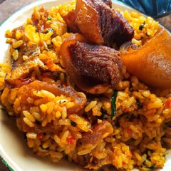 A picture of Native Jollof rice.