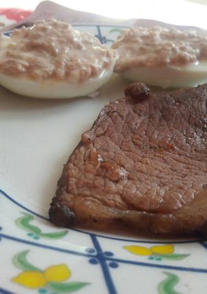 Una foto de Almuerzo proteico. Huevos rellenos