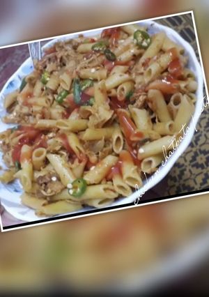 A picture of Chicken chatpata pasta.