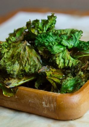 Una foto de Kale chips