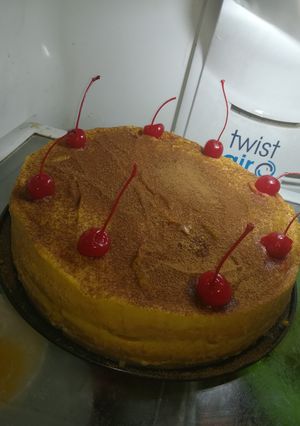 Una foto de Torta 3 leches de lúcuma