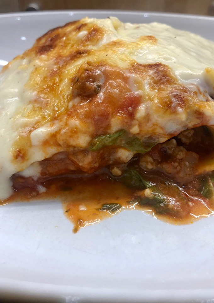 A picture of Lasagne with “Lockdown” Veg #mycookbook.