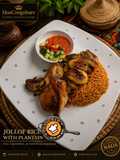 Jollof Rice with Fried Chicken & Plantain