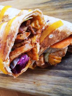 BBQ csirkés wrap recept fotója
