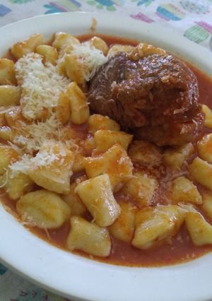 Una foto de Ñoquis de papas!