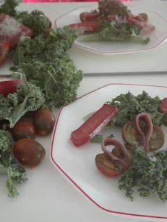 Una foto de Ensalada kale con mojama