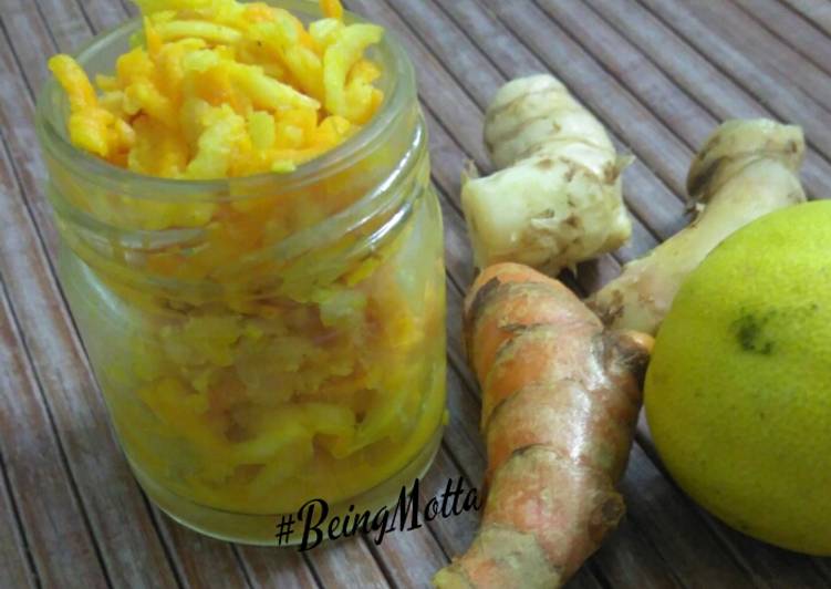 Recipe of Speedy Raw Turmeric,Amba Haider,Ginger Pickle