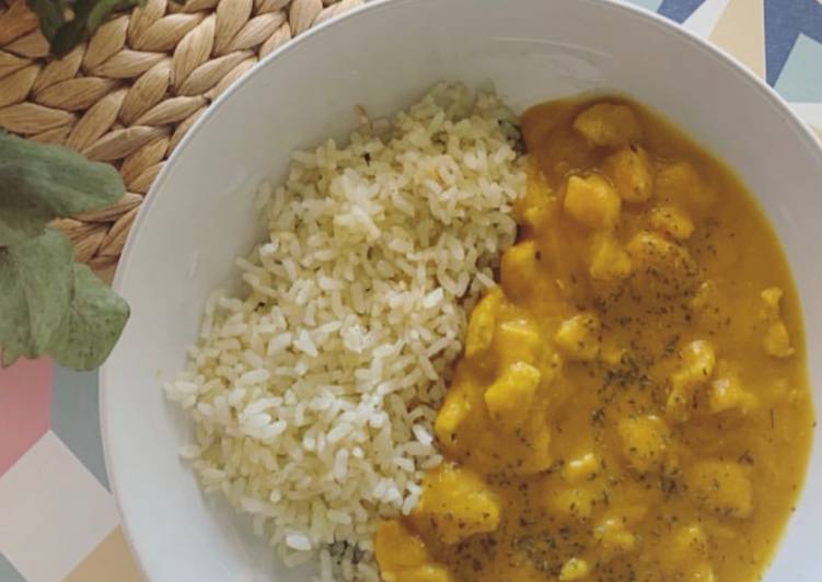 arroz basmati con pollo y curry