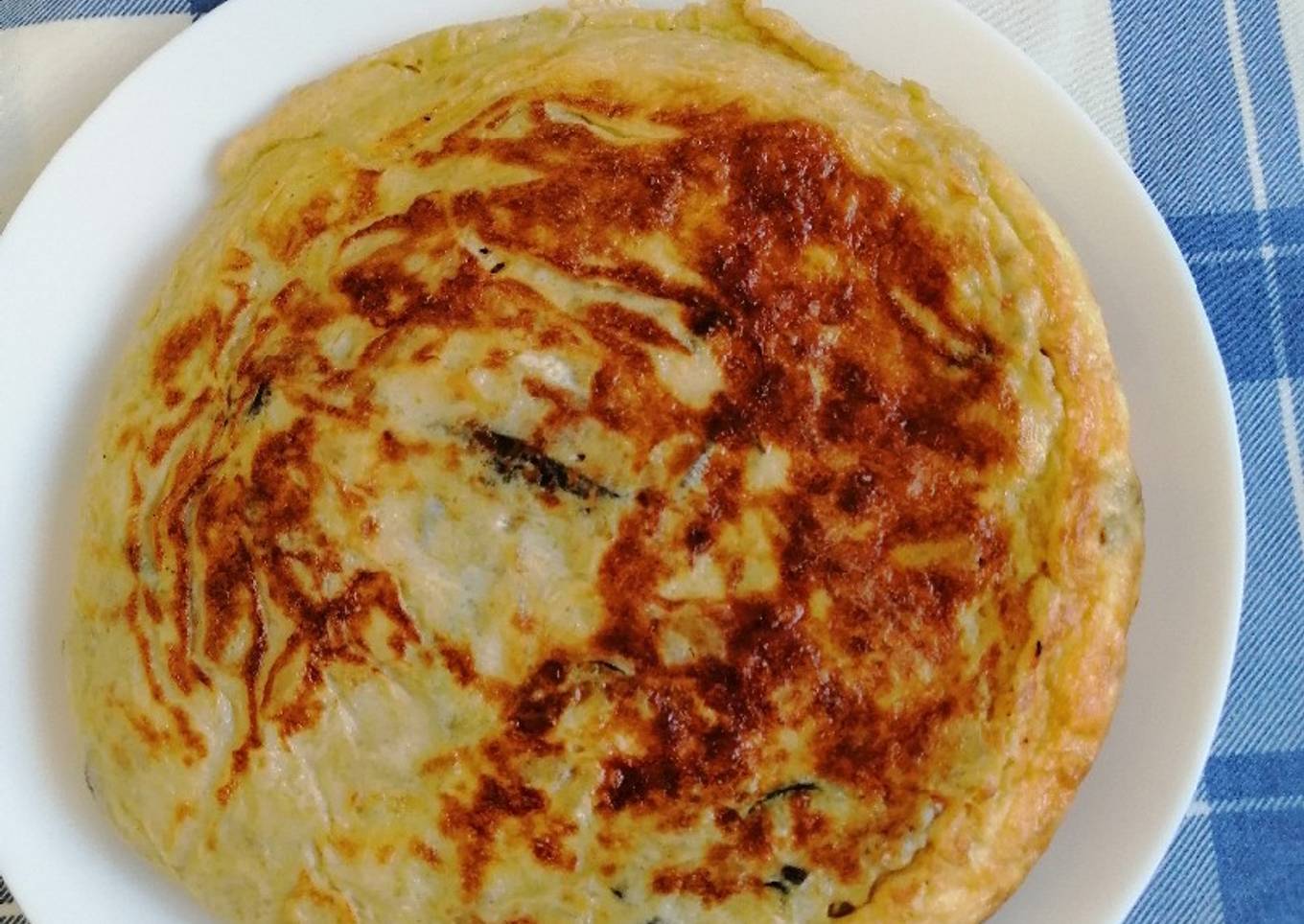 Tortilla de patata con verduras al microondas