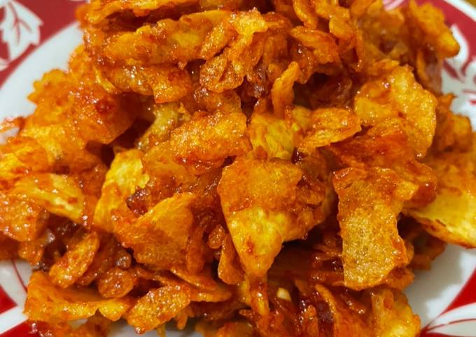 Resep Keripik Kentang Balado, Lezat Sekali