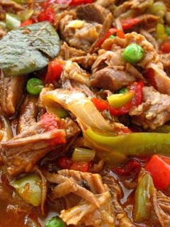 A picture of Ropa Vieja (Cuban Style Stewed Shredded Beef).