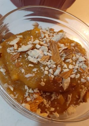 A picture of Channe ki daal ka halwa.